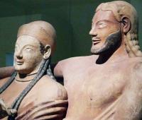 Etruskisches Ehepaar als Grabdeckel