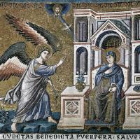 Santa Maria in Trastevere, details des Mosaiks in der Apsis