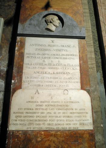 Angelika Fauffmanns Grab in der Kirche Sant'Andrea delle Fratte