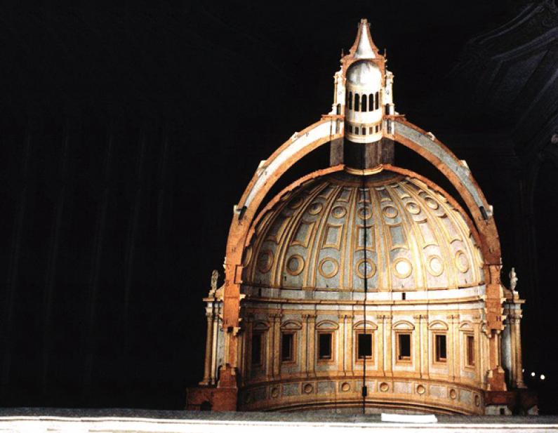 Kuppel Peterskirche, Modell Michelangelo 1530er