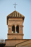 Glockenturm Piazza in Piscinula Rom Trastevere